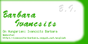 barbara ivancsits business card